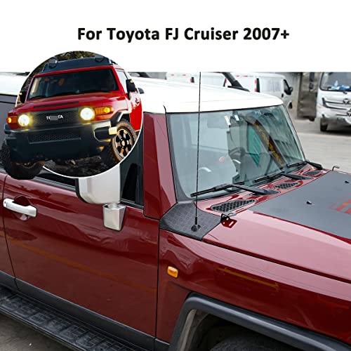 Llkuang Car Black Cowl Body Armor Outer Cowl Covers Side Corner Guards For Toyota Fj Cruiser 2007-2021,Headlight Abs Hood Side Trim Panel-1 Pair (Hood Side Corner Guard) #TOP3