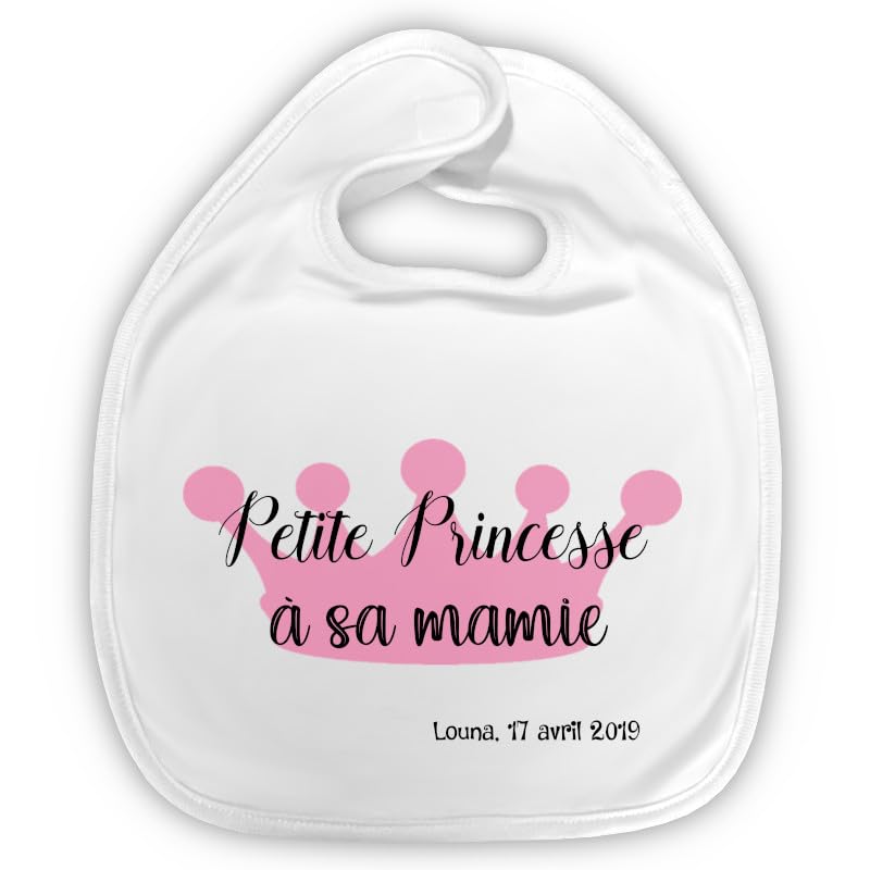 Grand bavoir pour bébé personnalisable - Cadeau original - 