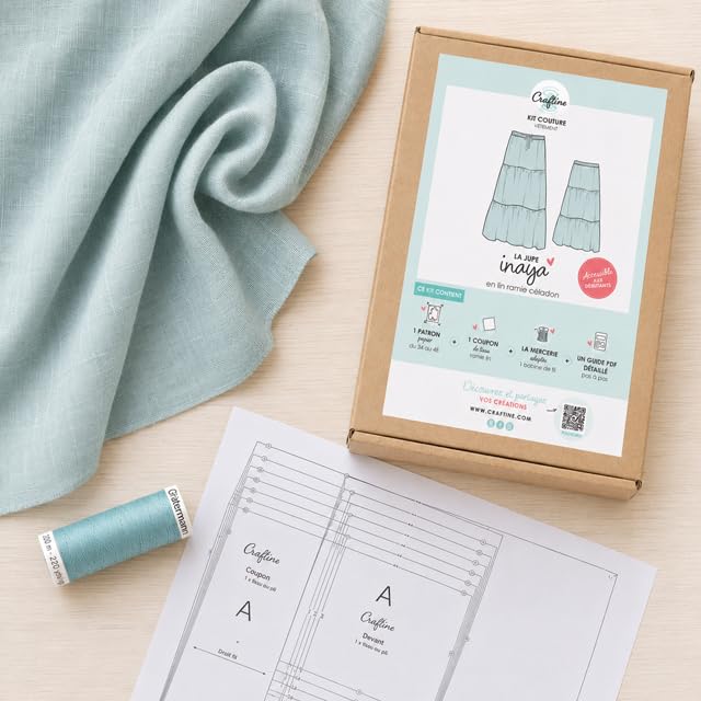 Craftine Kit Couture Jupe Inaya Lin céladon