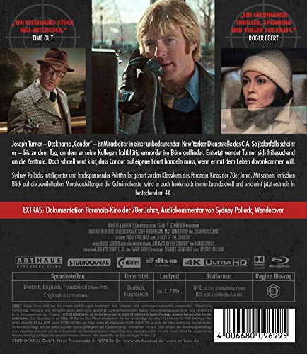 Die drei Tage des Condor – 4K Blu-ray (UHD + Blu-ray Disc)
