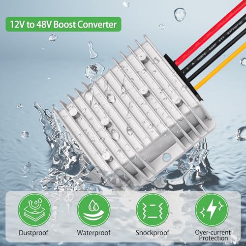 12V to 48V DC Step UP Converter for Starlink,ELFCULB 3A 144W Power Supply Voltage Booster Converter Regulartor3
