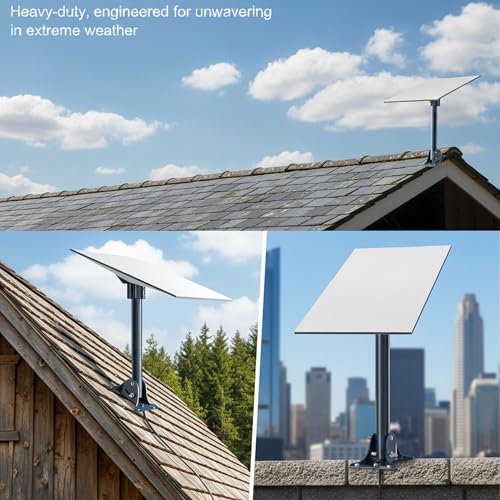 Image of Roof Mount Gen 3 for Starlink, Heavy Duty Mounting Kit | Set with a Pipe Adapter, compatible with Gen3 /V4, actually can be installed on both the roof and the wall
