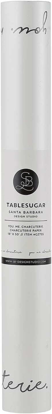 SANTA BARBARA DESIGN STUDIOSugar Charcuterie Paper Table Runner Roll, 50-Feet x 18-Inches, White