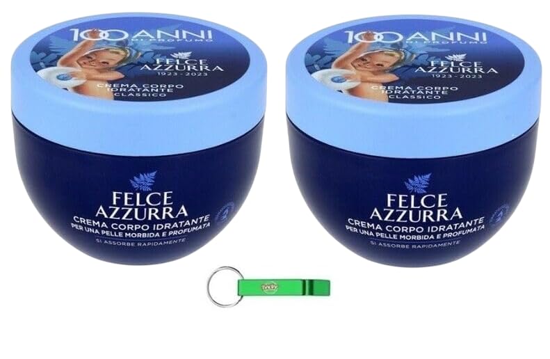 Hydratation intense Felce Azzurra crème corps 250 ml duopack avec porte-clés exclusif
