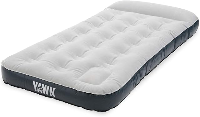 YAWN AIR Camping Mattress with built in foot pump, Single
