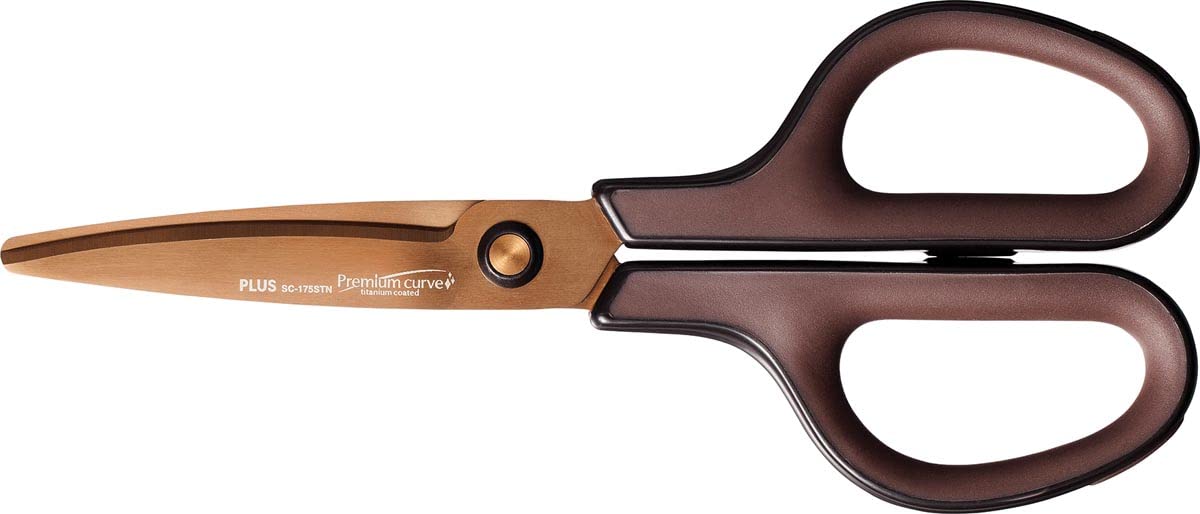 Tijeras de la marca Plus Japan, color marrón 17,5 cm (6,5 Zoll)