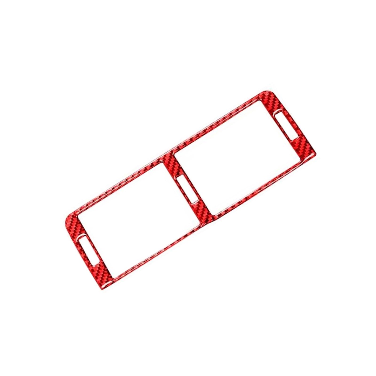 Car Dashboard Panel Central Air Outlet Decoration Frame Cover Stickers for 3 Series E46 1999-2004 OOPUHKSY(Carbon Fiber Red)