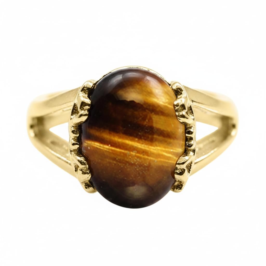 55Carat Choose Your Color Genuine Stone Ring 18K Gold Plated Oval Handmade Jewellery for Gift Sizes 4-13