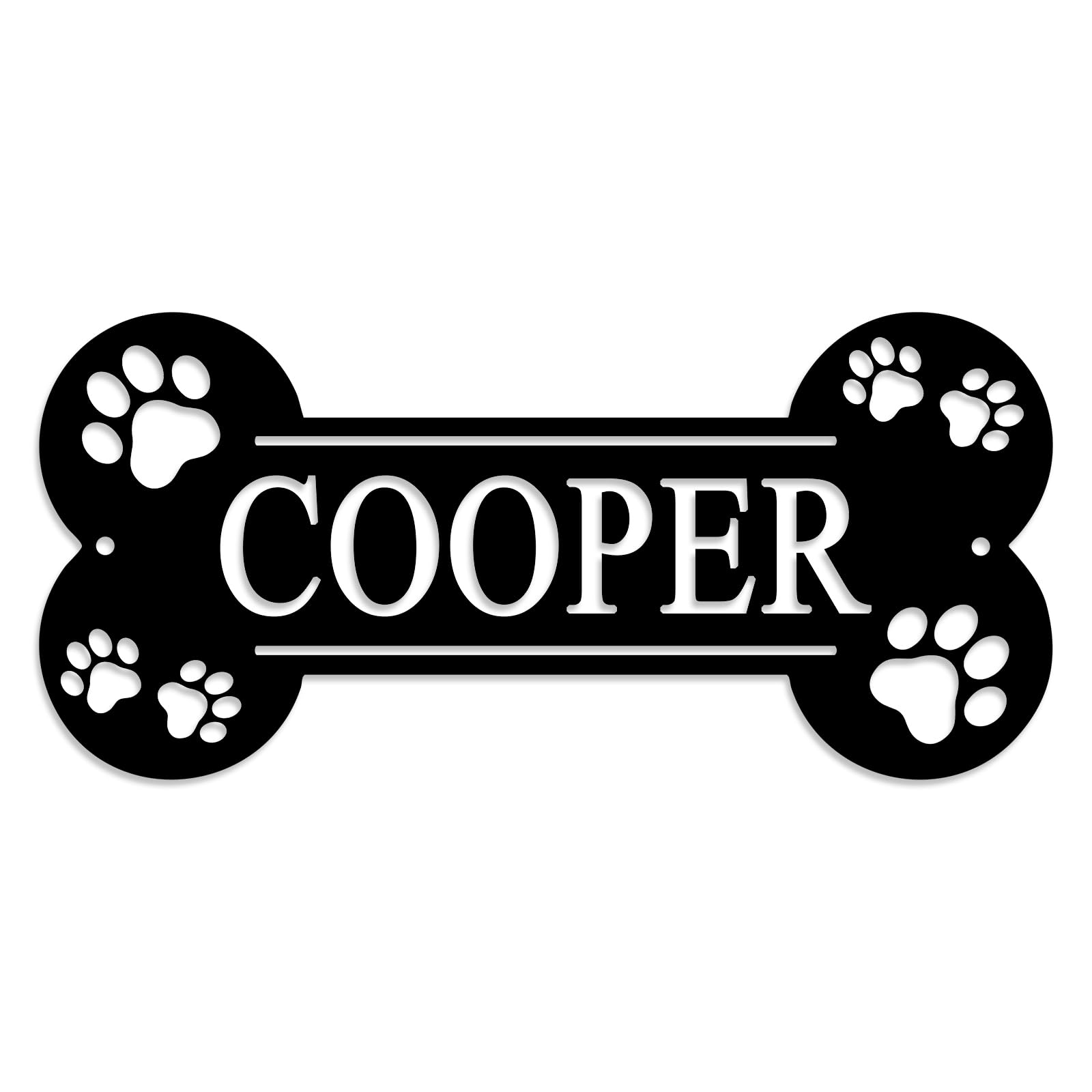 Lirsouier Style 2 Personalized Dog Name Metal Sign Custom Dog Room Metal Wall Art Customized Pet Name Sign Decor For Pet House Personalized Dogs Lovers Gift