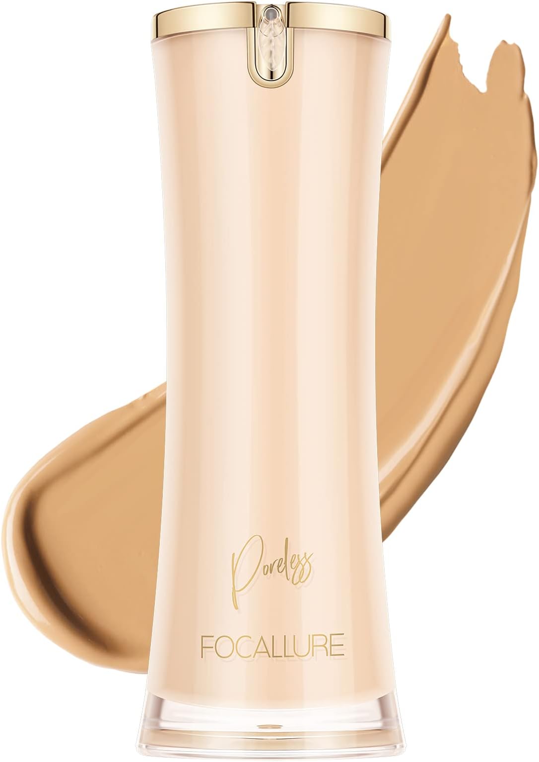 FOCALLURE PerfectBase Lasting Poreless Liquid Foundation, Medium to Full Coverage with Matte Finish, Covers Blemishes & Under-Eye Circles for All Skin Types, YL11 CANVAS