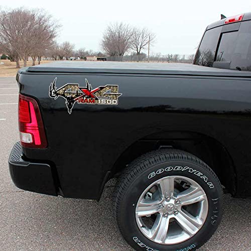 4x4 Truck Camouflage Ram Skull Archery Hunting Sticker