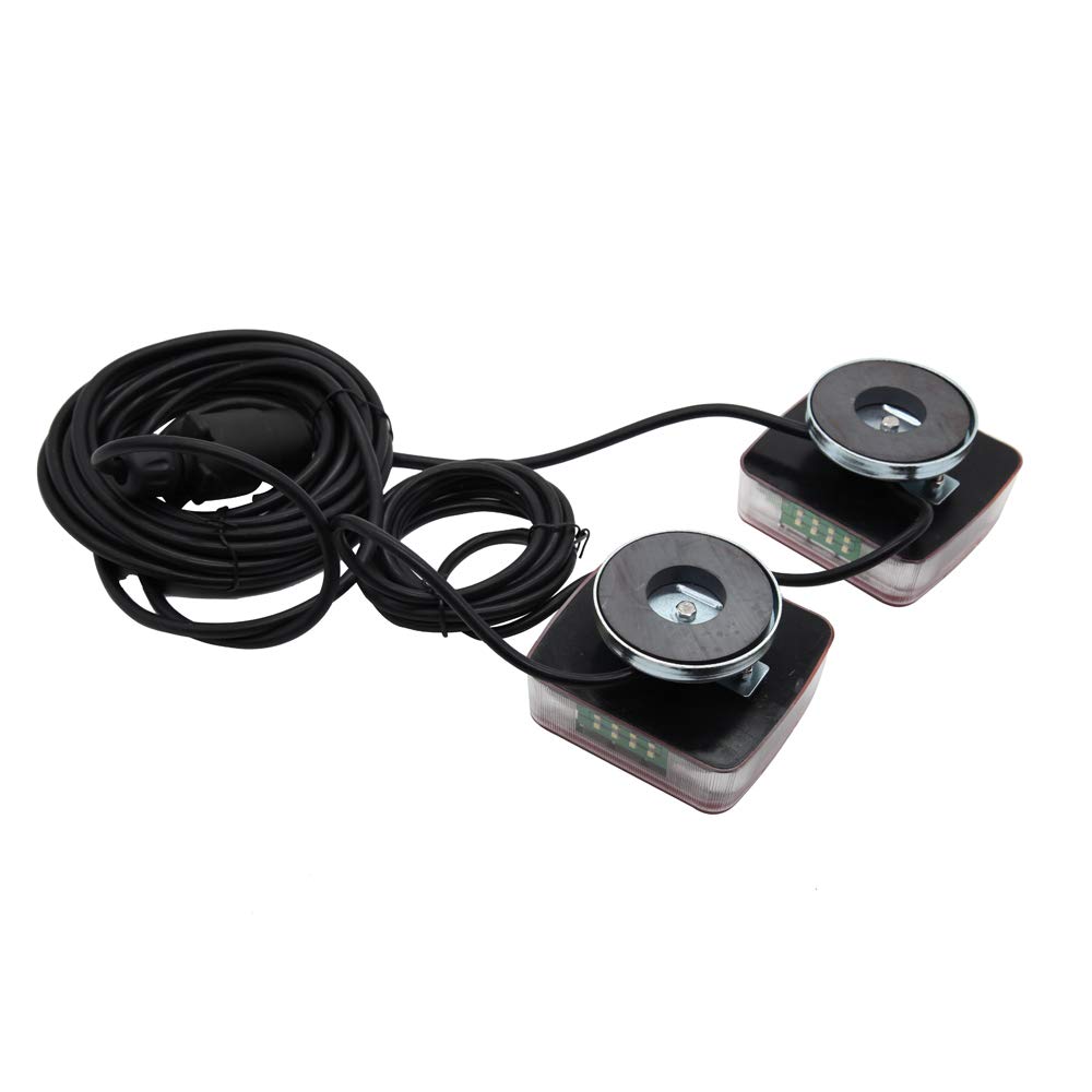 LED Kit Fanale Posteriore Rimorchio Magnetico, 12v Impermeabile Led Coda Freno Spia Arresto Luce Targa, Con Magnete Fanale Posteriore Cavo 7,5m E Spina 7 Poli, Per Caravan/RV/Rimorchio(10 LED)