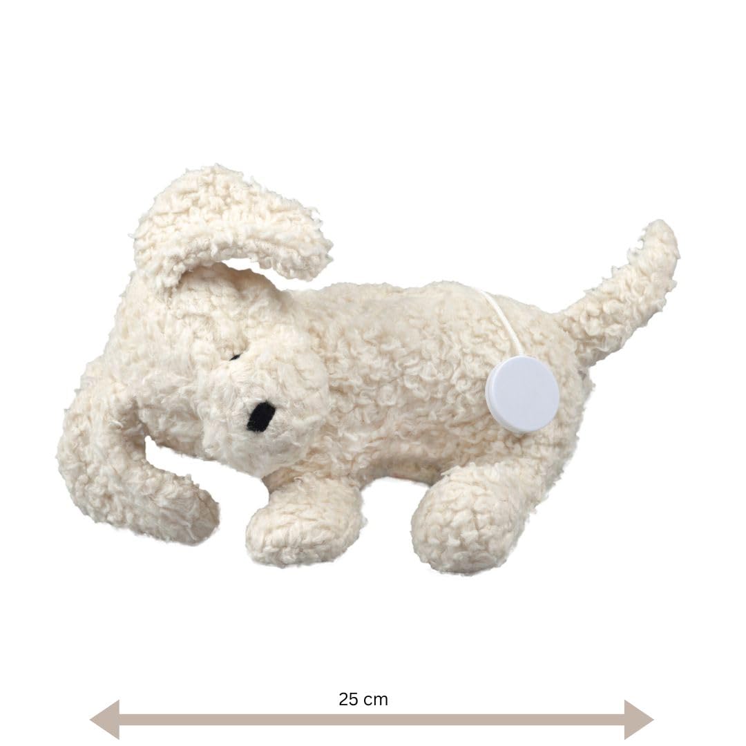 Efie Spieluhr Hund – Bio-Baumwolle (kbA), Made in Germany, mechanisch & waschbar, GOTS-zertifiziert - Melodie Brahms (⁠Guten Abend, gute Nacht)
