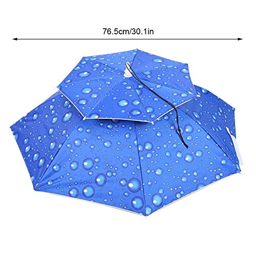 Wifehelper Anti-UV Head-Mounted Umbrella Sunscreen Fishing Umbrella Rainproof Rainproof Umbrella Hat(#2) - Image 2