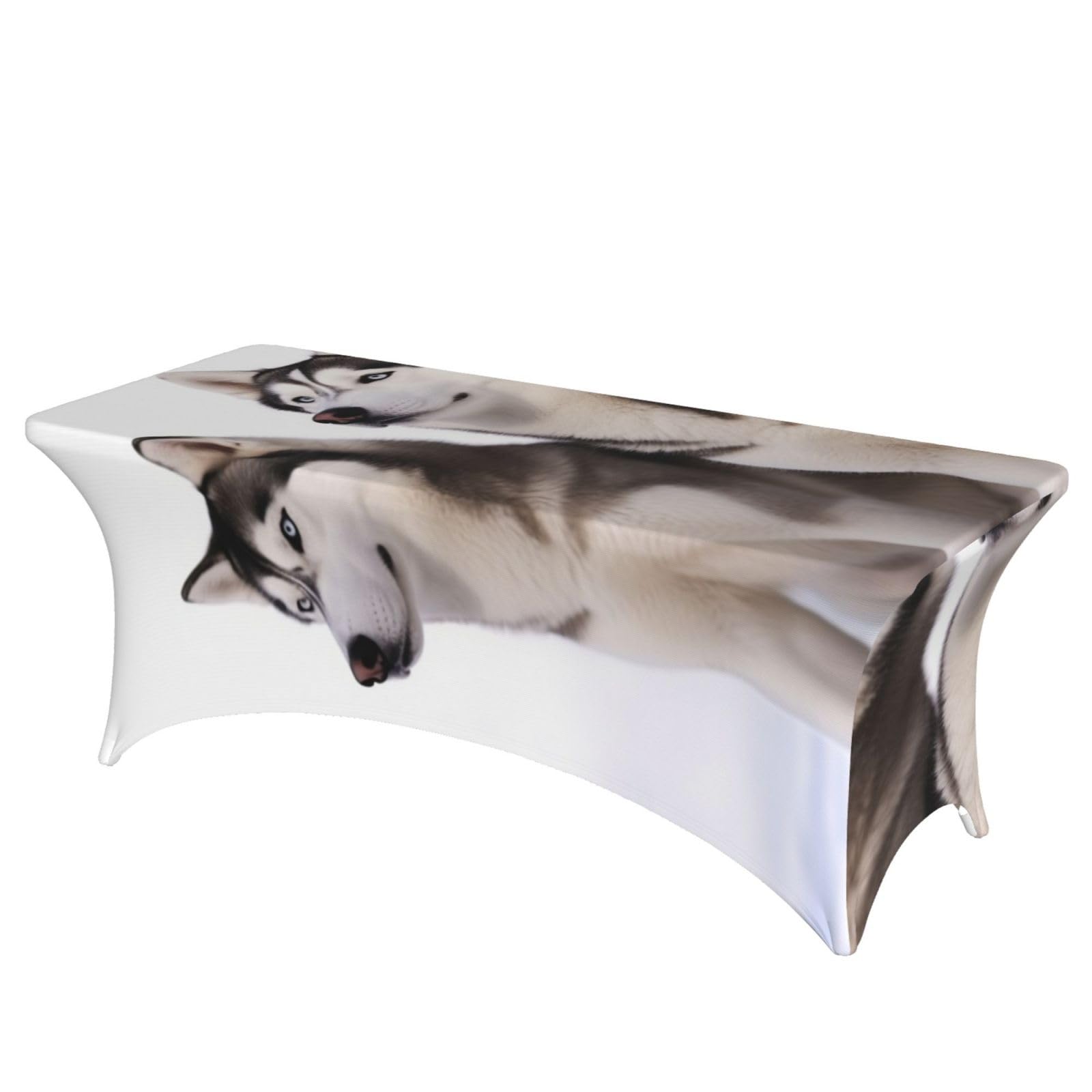 Nappe extensible 1,8 m Husky Dogs en élasthanne infroissable pour buffet