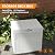 ZYJOYY 33 Gallon Resin Deck Box, Weatherproof Outdoor Storage Box for Patio, Garden and Yard, Lockable Waterproof Bin for Tools, Cushions, and Accessories, White