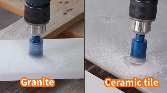 Image of Dry Diamond Core Drill Bit Set,BRSCHNITT 2pcs /Pack 1 1 /2 Inch (38mm) Diamond Hole Saw Core Drill Bit with Triangle Shank for Porcelain Tile Ceramic Stone Granite Marble