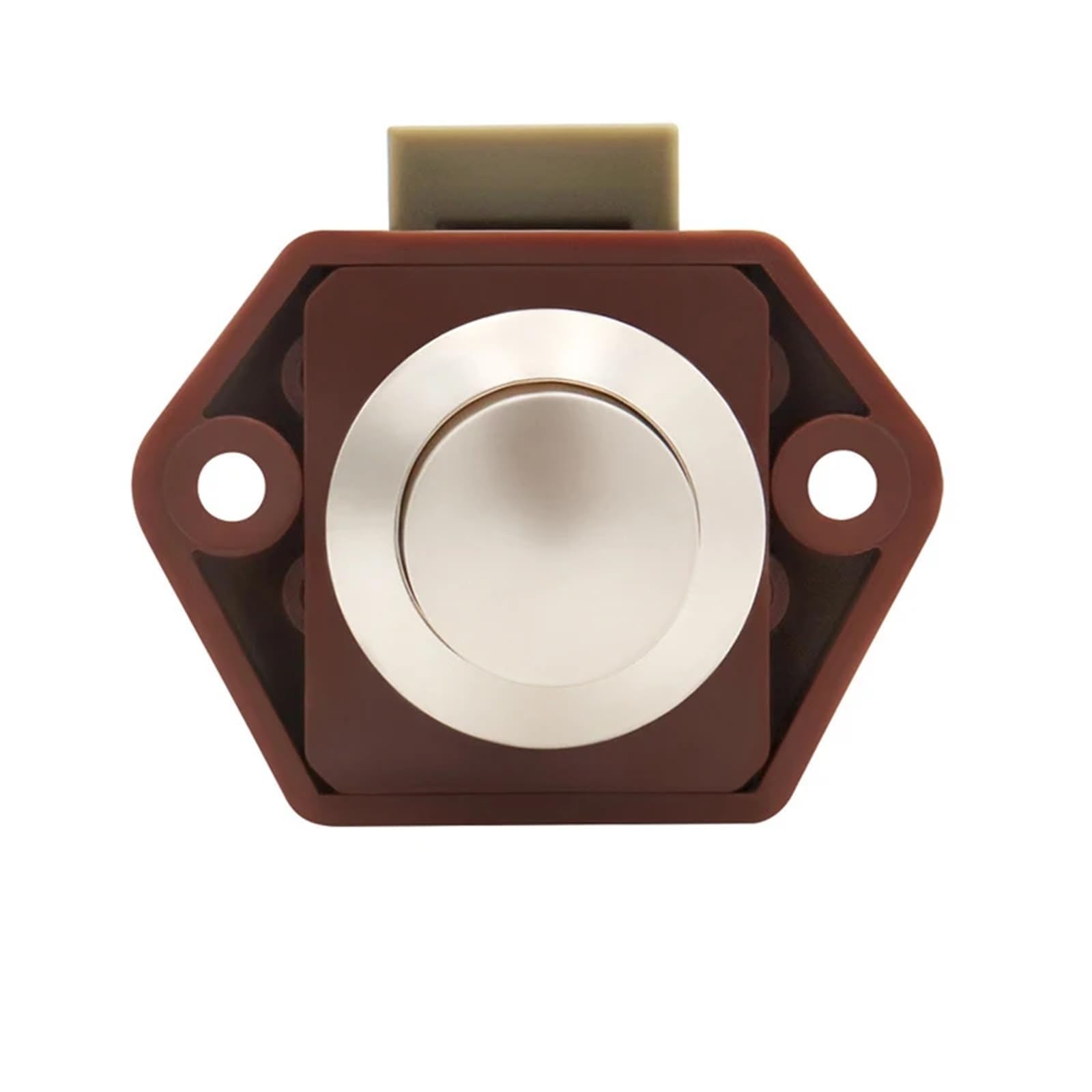 Jwvialel 5 Push Button Keyless Locks Latch Cupboard 2Cm Mounting Hole Cabinet Door Thickness 1.-1.8Cm 4Pcs(5)