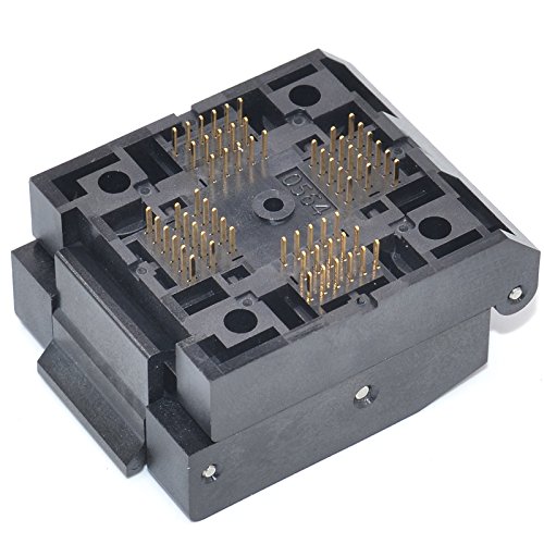 qfp64-05 socket ic burn-in tesing socket fpq-64-05-06 05mm pitch 10x10mm ic dimension clamshell socket soldering versionqfp64-05