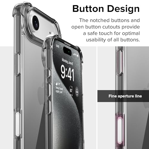 Image of ExpressBfor iPhone Air Case Cover | Anti-Scratch | Soft Shockproof Cushion Corners Camera Protection Back Cover | Hard Transparent Back Cover Case for iPhone Air - Clean Black