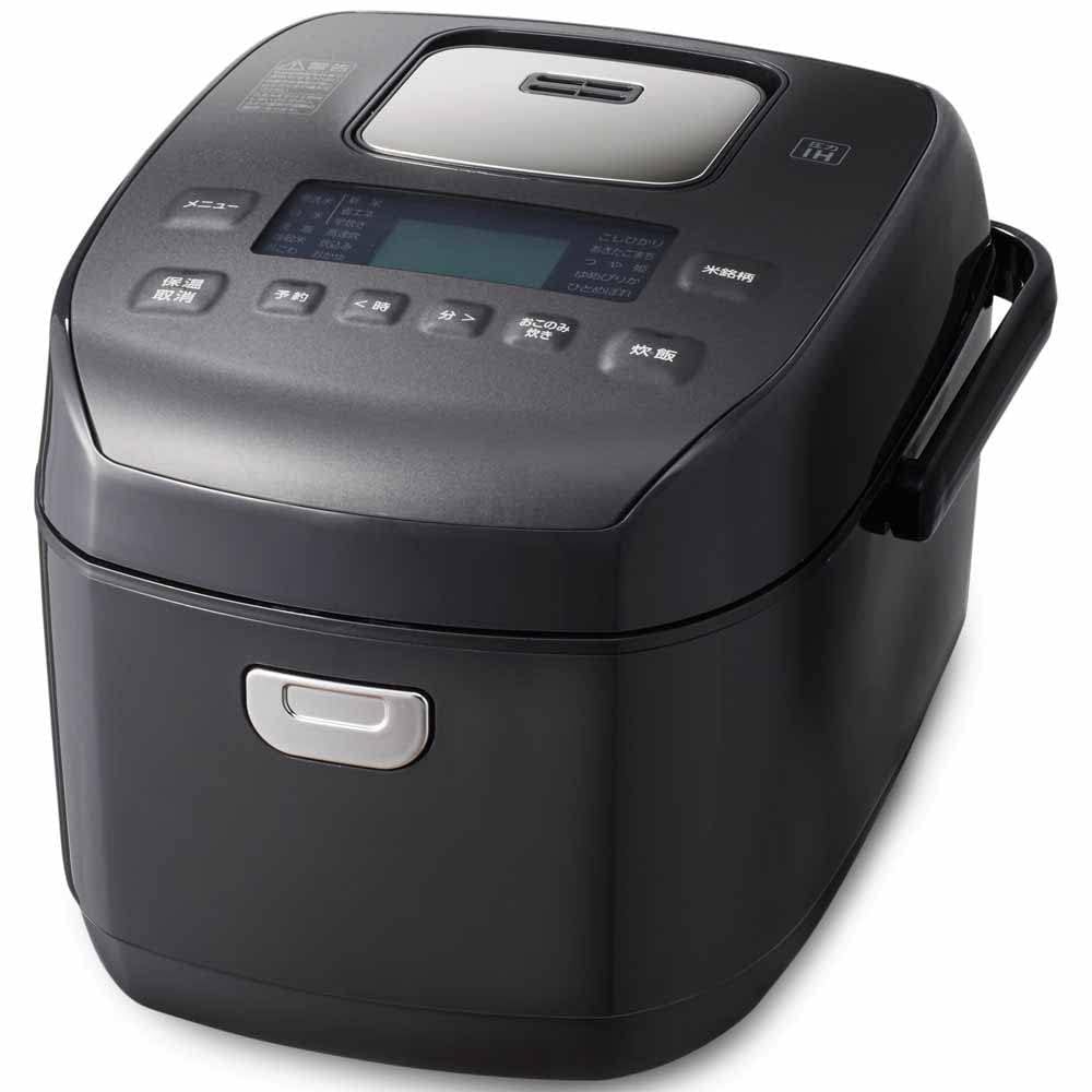 Amazon | 炊飯器 圧力IH 5.5合 50銘柄炊き分け機能 極厚火釜 ブラック