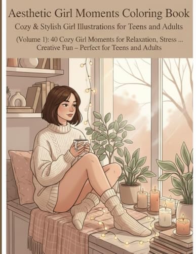 Aesthetic Girl Moments Coloring Book: Cozy & Stylish Girl Illustrations for Teens and Adults (Volume 1): 40 Cozy Girl Moments for Relaxation, Stress ... Creative Fun – Perfect for Teens and Adults image 2