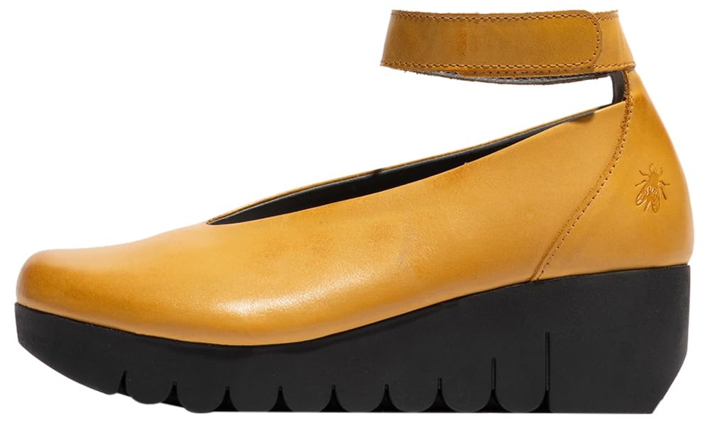 Fly London Womens Vily161fly Mary Jane Flat, Mustard, 7 UK