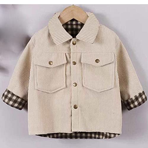 Kids Boys Girls Coats Toddler Baby Fall Winter Corduroy Jackets Outerwear Clothes Botton Windproof Casual Top2