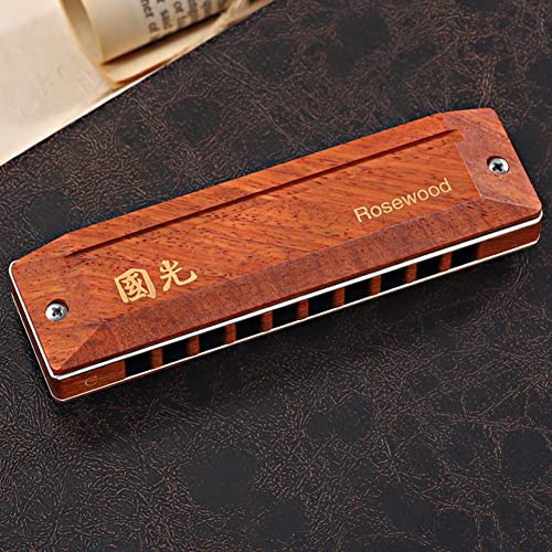 Rosewood Harmonica 10-Hole Professional Performance-Grade Tone Organ in C Key Harp 1002723Mm Adult/Student/Gift - Les Beatles, Paul McCartney, John Lennon, RIngo Starr, George Harrison Rosewood Harmonica 10-Hole Professional Performance-Grade Tone Organ in C Key Harp 1002723Mm Adult/Student/Gift – Image 6