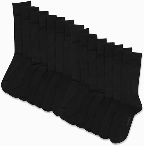 Miniatura 2 de Van Heusen Calcetines de vestir para hombre, paquete de 14 calcetines suaves y elásticos que absorben la humedad para hombres para uso diario en la