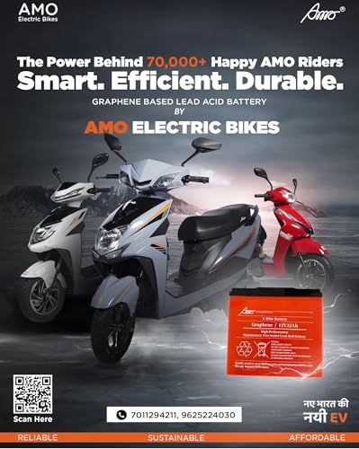 Image of AMO Lead Acid E-Bike Battery, 12V 32Ah, Maintenance Free Sealed, for Electric Scooters