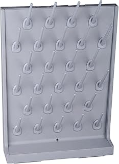 Pastein Drying Rack 27 Pegs Lab Supply Pegboard Bench-top/Wall-Mount Laboratory Glassware 27 Detachable Pegs Lab Drying Draining Rack Cleaning Equipment Grey