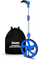 Zozen 12-Inch Measuring Wheel with Tape Measure - Collapsible to 16", Accurate Up to 9999 Ft, Kickstand, Reset Button & Backpack