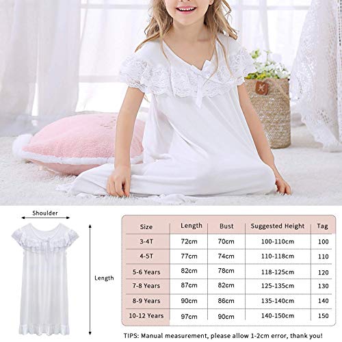 Moonumen Camicia da Notte per Ragazze Cotone Notte...