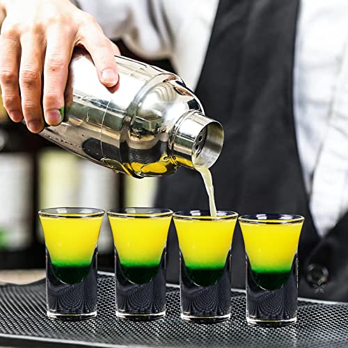 INFTYLE Shot Glasses Set of 6 Cute 1.2oz Shot Glass Bulk with Heavy Base Clear Mini Wine Glasses Bar Shot Cups Set for Tequila Vodka Whiskey Liqueurs soju Espressos - Image 4