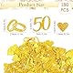 Goldene Hochzeit Deko Konfetti, 180 Stk Streudeko Tischdeko Hochzeit Gold, Streudeko Glitzer Konfetti mit Ring, 50, Herz Motiven, für 50 Jahre Jubiläum Hochzeitsdekoration(Goldene Hochzeit)