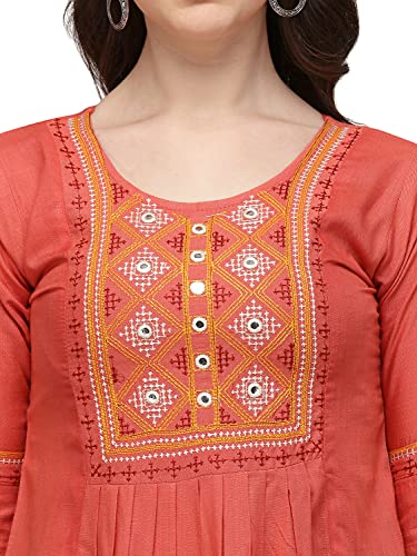 Image of Riva Enterprise Rayon Fabric with Embroidery Stitched Top