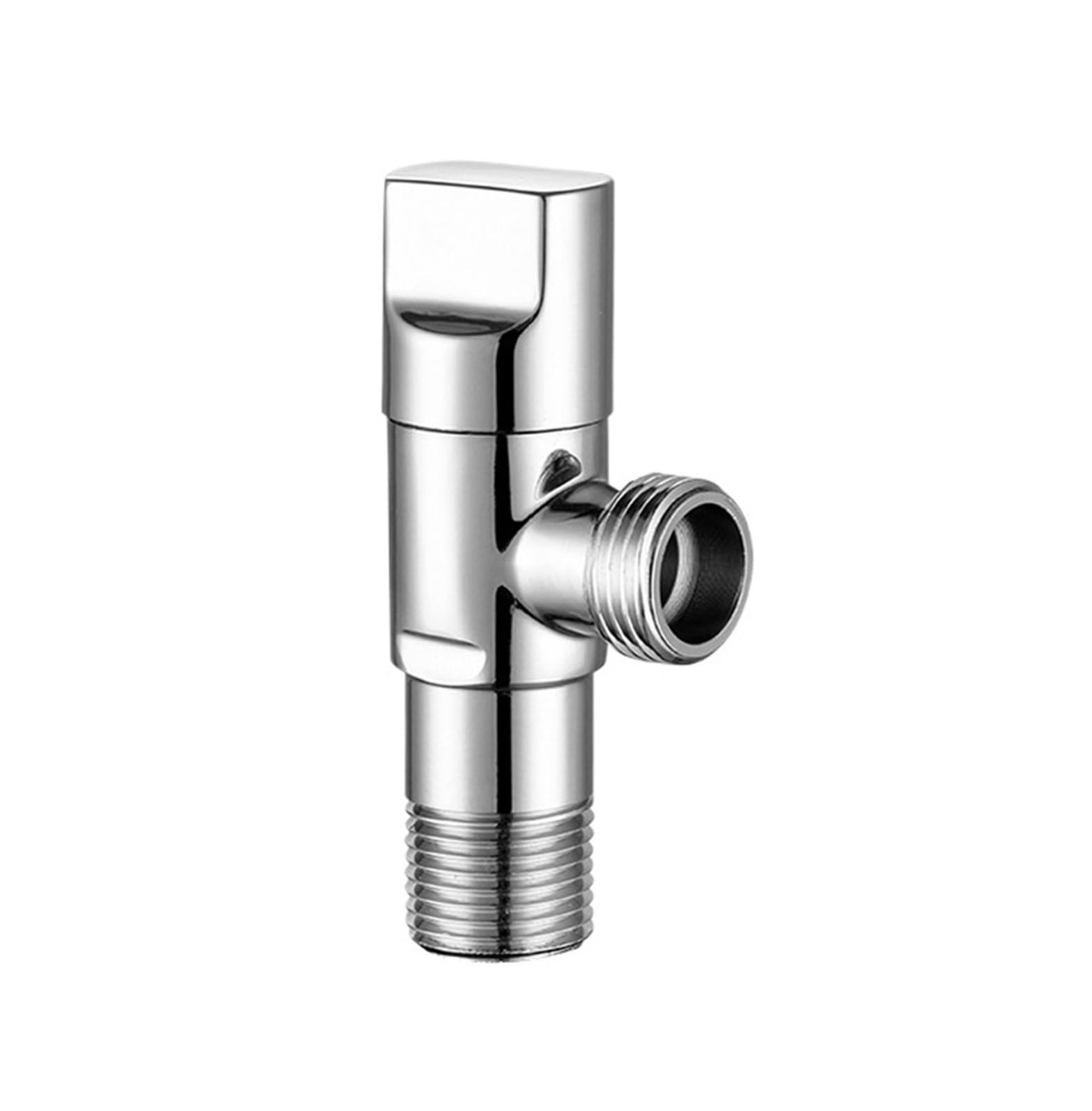 Bnjlsdatwr Silver Valve， 1Pcs Copper Triangle Water Inlet Valve Stop Kitchen Bathroom Toilet Accessories(Silver)(Silver)