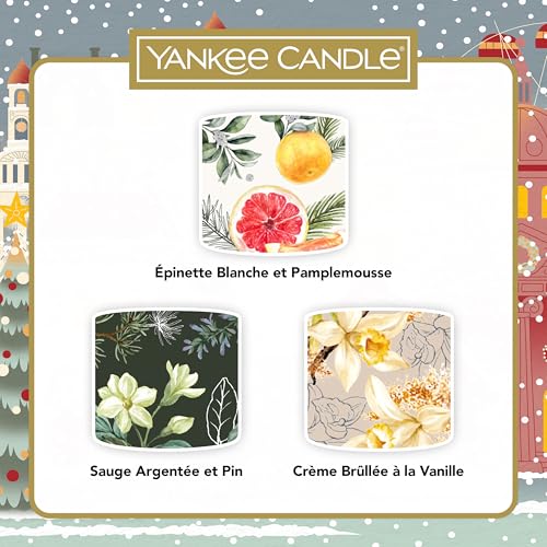 YANKEE CANDLE Coffret d'Exception de 3 Bougies Votives Parfumées de Prestige