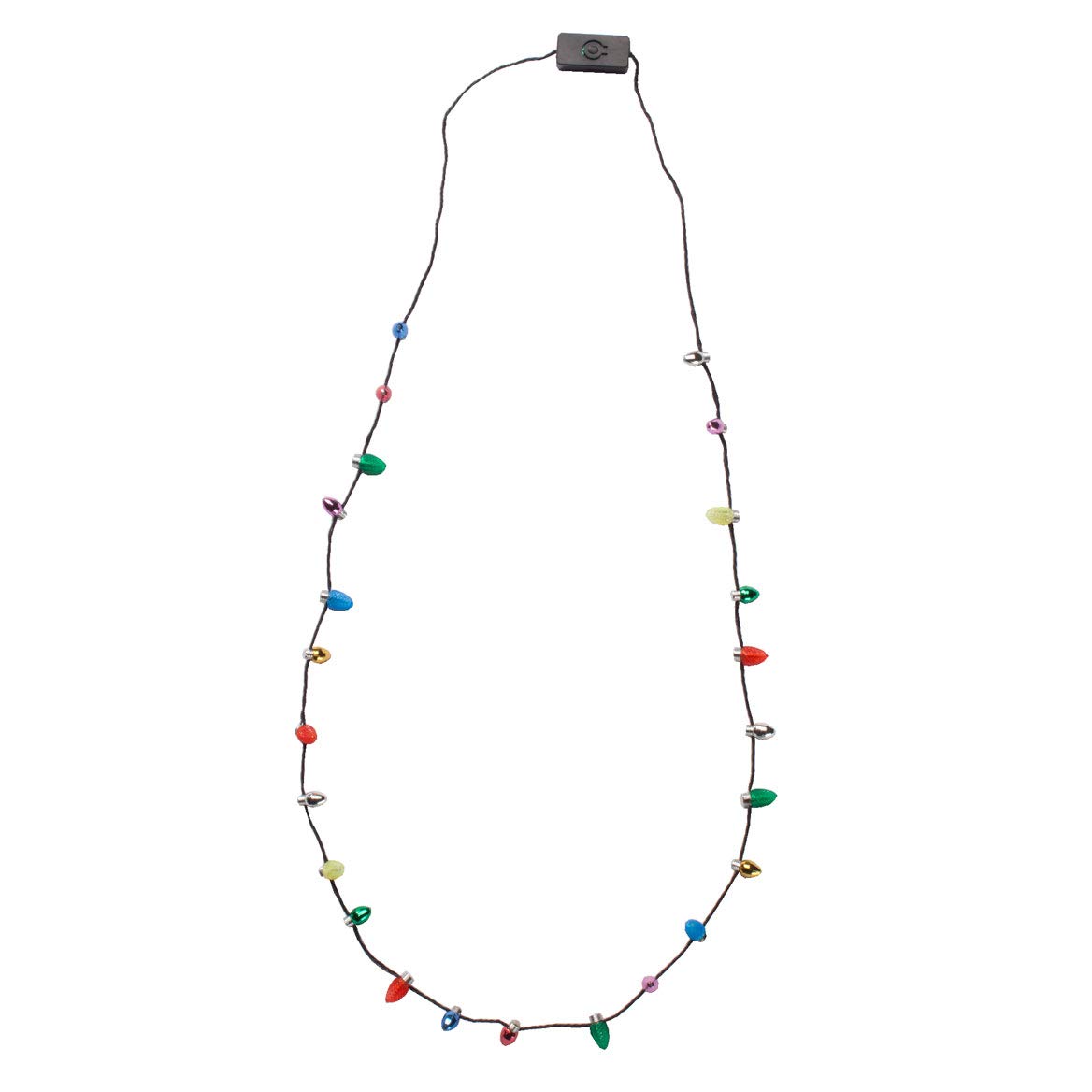 Festive Magic Multicolor Bow Tie Santa Christmas Tree Flashing Blinking Led Lights Up Bulb Chain Necklace (Light Bulbs)