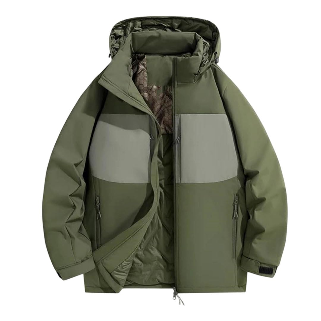 Veste d'hiver chaude homme tendance avec sa capuche isolante