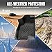 TPE Automotive Floor Mats & Cargo Liner Custom for 2016-2021 Jeep Grand Cherokee & 2022 WK (Not for L), All Weather Cover Protection Waterproof Black Floor Liner Front & Rear Row Full Set Car Mats