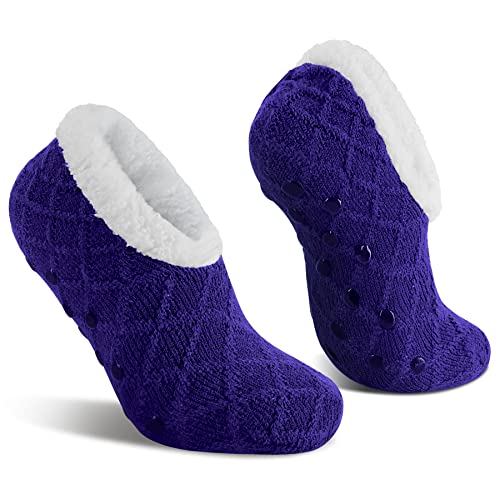 BLURBE Calcetines Pantuflas Antideslizantes - Calcetines Mujer Invierno,Calcetines Gruesos Térmicos para Casas con Forro Polar Mullidos Cálidos con Flexibilidad 37-41 Cover