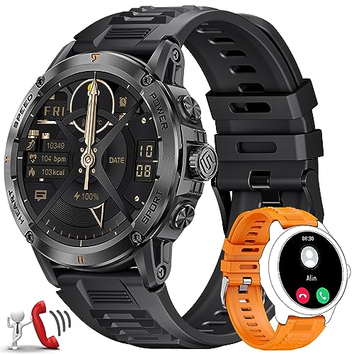 FOXBOX Montre Connectée Homme, 1.52' Smartwatch avec 24/7 Fréquence Cardiaque, Pression...