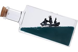 Unsinkable Black Pearl Pirate Ship In A Bottle For Office, Bedroom Or Car Decoration