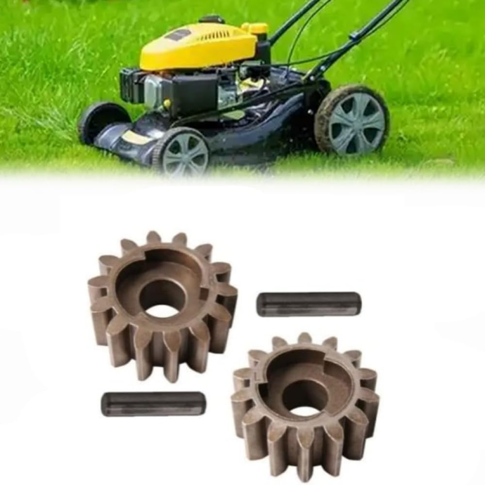 14 Conjunto de ruedas dentadas y husillo de accionamiento de mentalidad compatible con varios de cortacéspedes para mejorar el rendimiento de corte