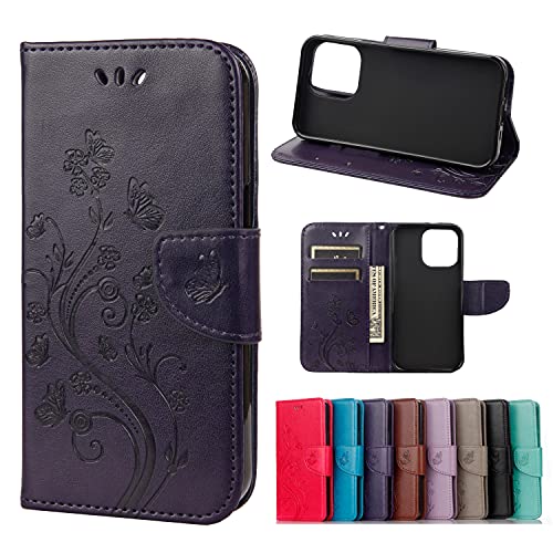 Capa carteira para iPhone 13 Mini, capa durável para iPhone 13 Mini 5,4 polegadas, capa magnética de