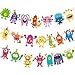 2pcs Little Monster Banner Decorations Monster Party Supplies Little Monster Theme Birthday Party Banner Monster Garland Decorations for Monster Themed Birthday Party Baby Shower Party Supplies