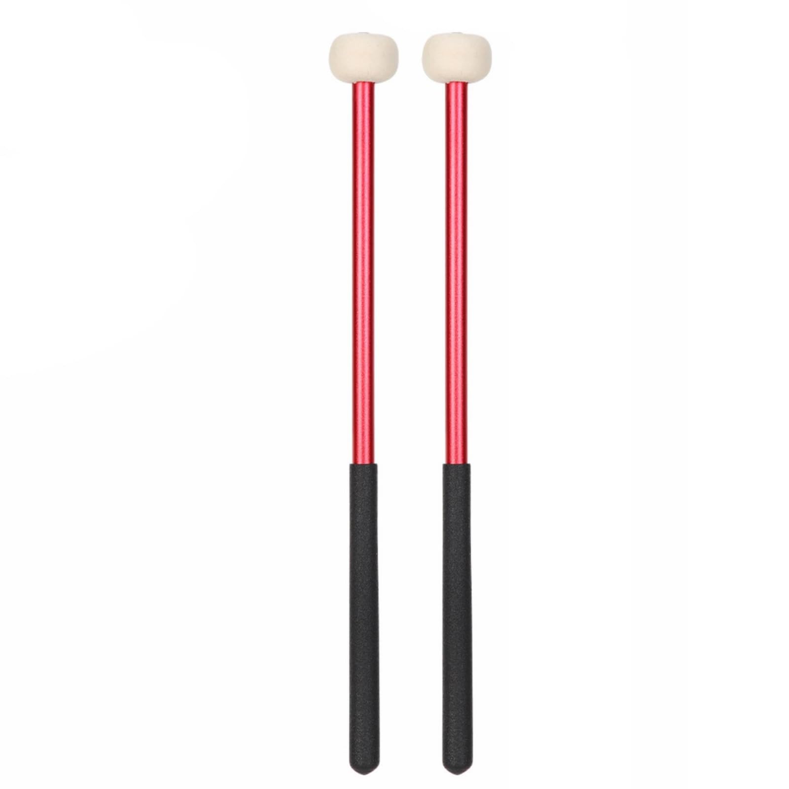Gralara Baquetas Afinación Antislizante Baquetas con Cabeza Fieltro Antislizantes con Cabeza Fieltro para Percursionistas, Rojo, NO.78 Bajo Timbal BAT1 Rojo