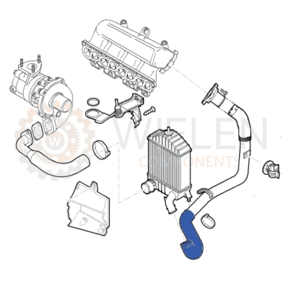 COMPATIBILE CON MANICOTTO INTERCOOLER TUBO FIAT PUNTO IDEA LANCIA MUSA YPSILON 1.3 51764278